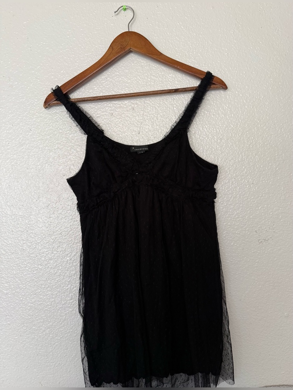 Twenty Black Lace sleep chemise women’s size L